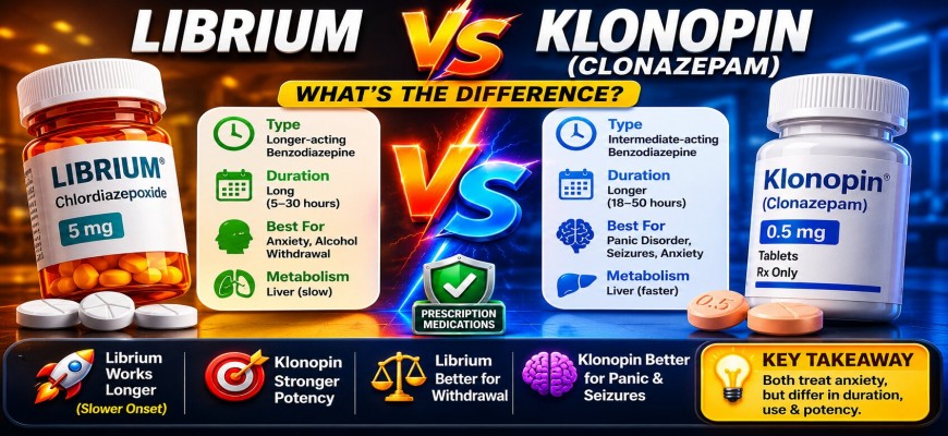 Librium vs Klonopin (Clonazepam) – What’s the Difference?