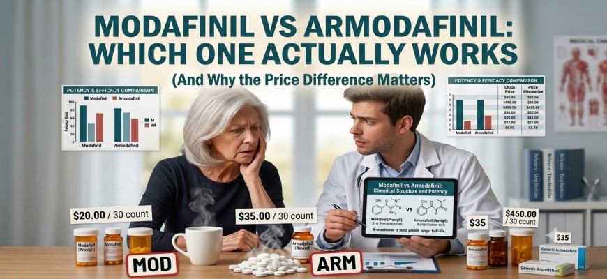 Modafinil vs Armodafinil: Which Works Better & Costs Less