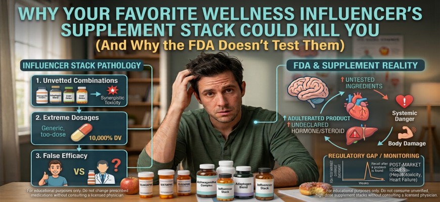 Why Your Favorite Wellness Influencer's Supplement Stack Could Kill You (And Why the FDA Doesn't Test Them)