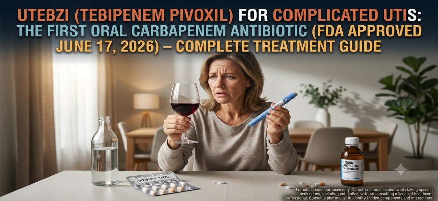 Utebzi (Tebipenem Pivoxil) for Complicated UTIs: The First Oral Carbapenem Antibiotic (FDA Approved June 17, 2026) – Complete Treatment Guide