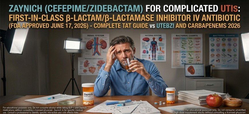Zaynich (Cefepime/Zidebactam) for Complicated UTIs: First-in-Class ?-Lactam/?-Lactamase Inhibitor IV Antibiotic (FDA Approved June 17, 2026) - Complete Treatment Guide vs Utebzi and Carbapenems 2026
