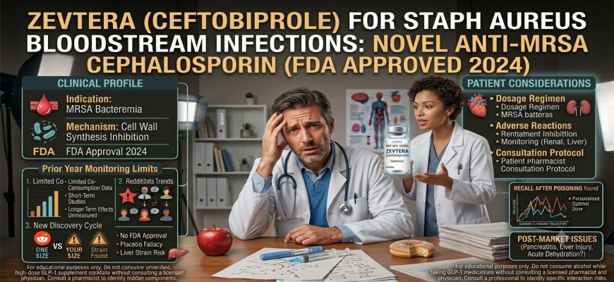 Zevtera (Ceftobiprole) for Staph Aureus Bloodstream Infections: Novel Anti-MRSA Cephalosporin (FDA Approved 2024)