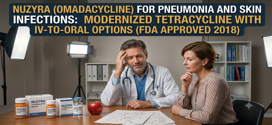 Nuzyra (Omadacycline) for Pneumonia and Skin Infections: Modernized Tetracycline with IV-to-Oral Options (FDA Approved 2018)
