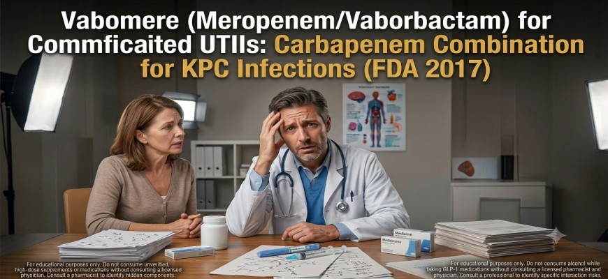 Vabomere (Meropenem/Vaborbactam) for Complicated UTIs: Carbapenem Combination for KPC Infections (FDA 2017)